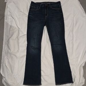 American Eagle Outfitters Women's Deep Indigo Skinny Kick Jeans